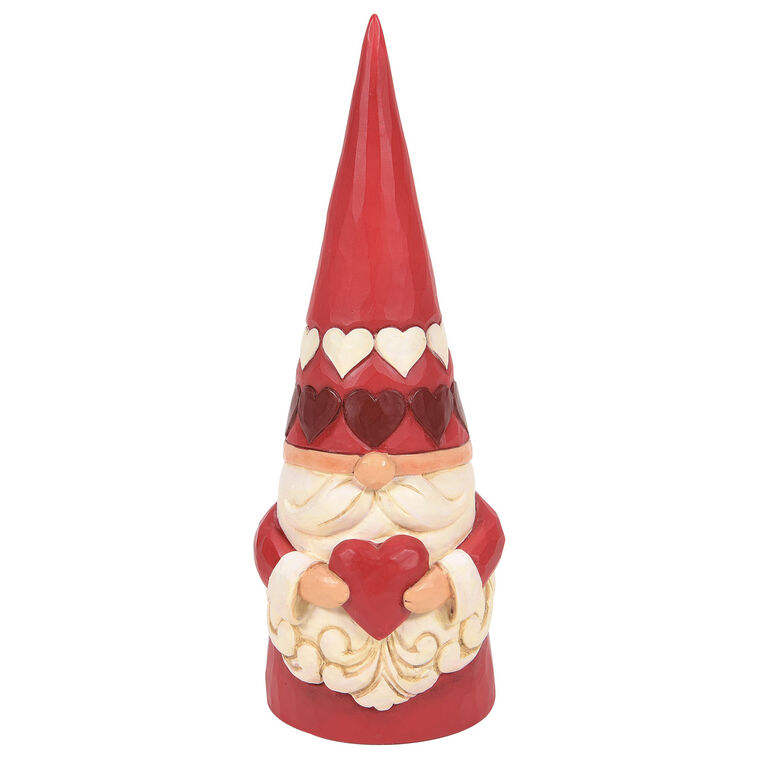 hallmark Jim Shore Red Gnome Holding Heart Figurine 6.5"