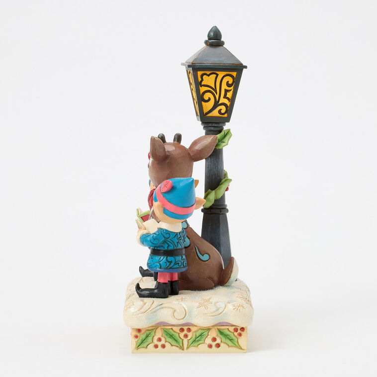 Hallmark Jim Shore Rudolph And Elves Caroling Light-Up Figurine 8.4"