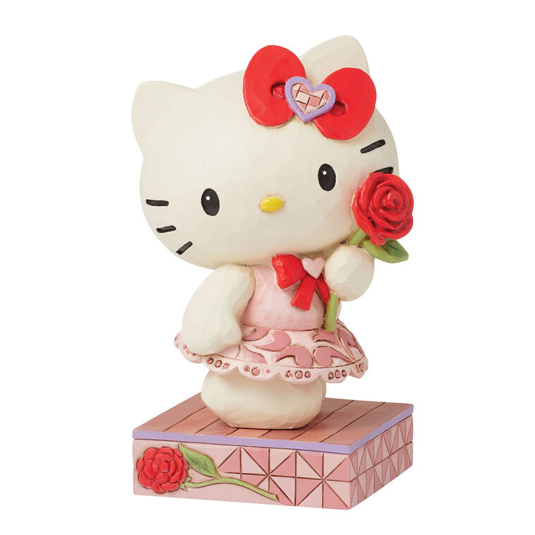 hallmark Jim Shore Sanrio Hello Kitty With Rose Figurine 4.4"