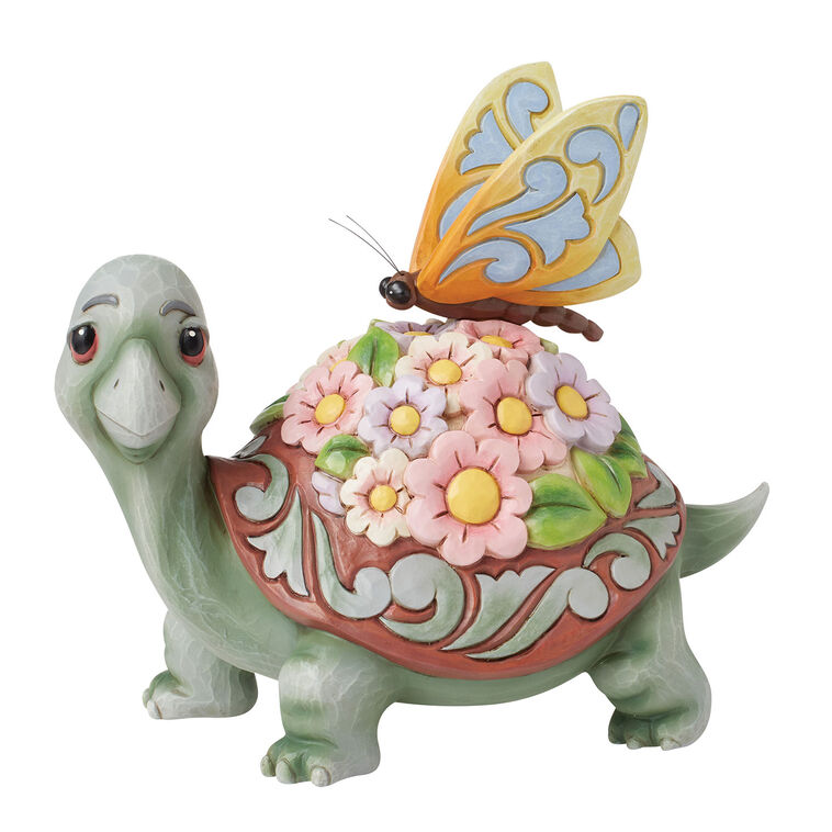 hallmark Jim Shore Turtle With Butterfly Figurine 7.2"