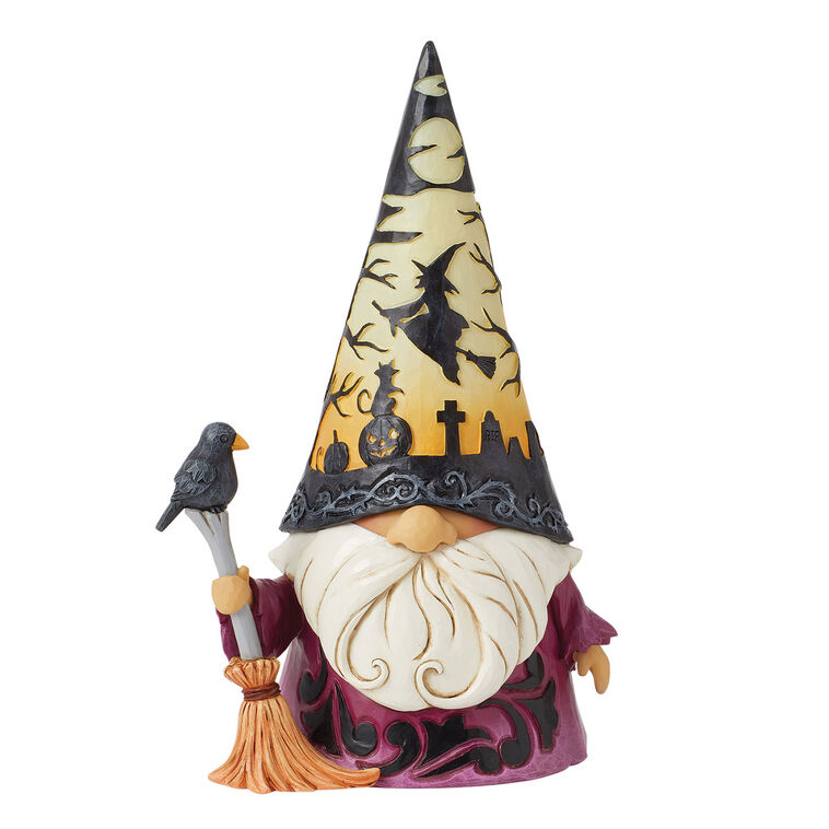 hallmark Jim Shore Wizard Gnome Halloween Light-Up Figurine 7.87" H