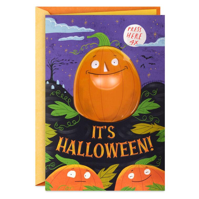 hallmark Joking Jack-o'-Lantern Funny Halloween Card With Sound and Lights