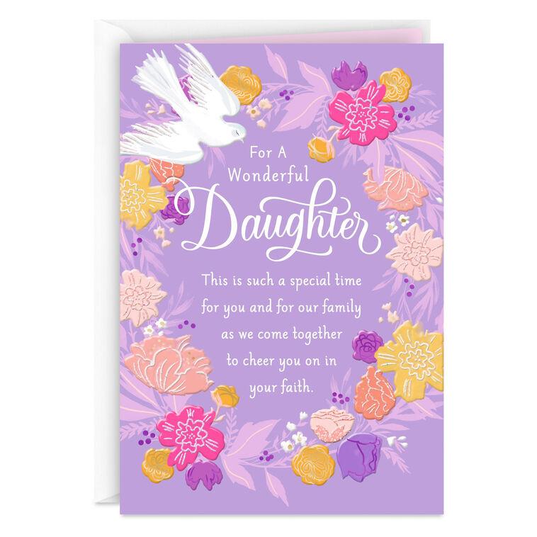 hallmark Joy Love and Prayers Confirmation Card for Daughter