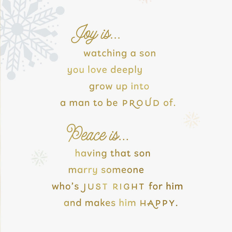 Hallmark Joy Peace And Love Christmas Card For Son And Daughter-in-Law