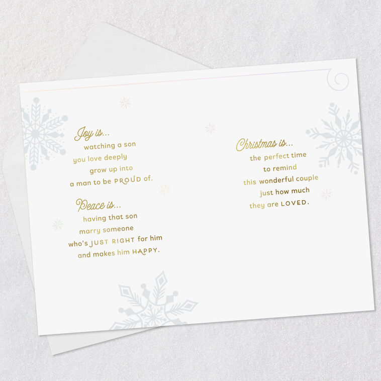 Hallmark Joy Peace And Love Christmas Card For Son And Daughter-in-Law