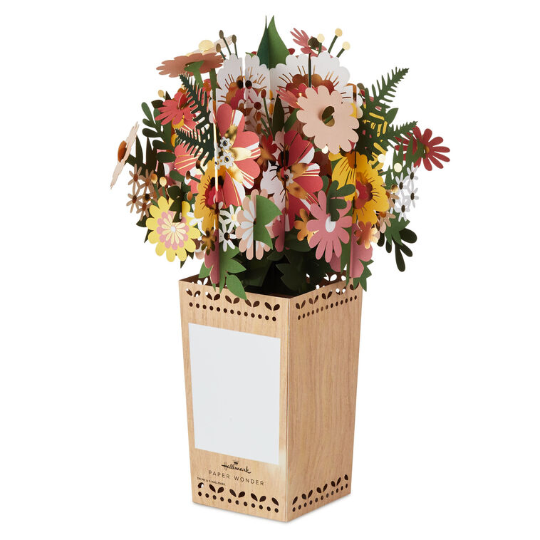 Hallmark Jumbo Flower Bouquet In Vase 3D Pop-Up Blank Card
