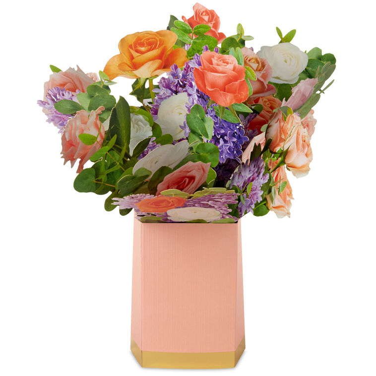 Hallmark Jumbo Flower Bouquet In Vase 3D Pop-Up Mother's Day Card