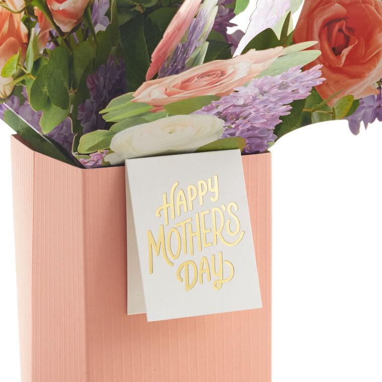 Hallmark Jumbo Flower Bouquet In Vase 3D Pop-Up Mother's Day Card