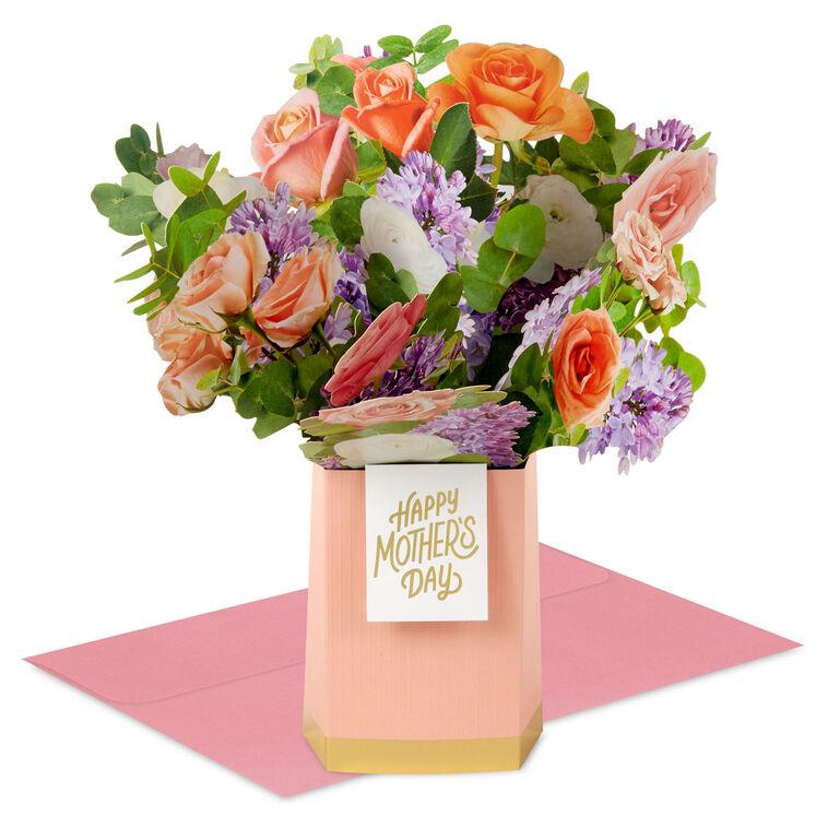hallmark Jumbo Flower Bouquet in Vase 3D Pop-Up Mother's Day Card