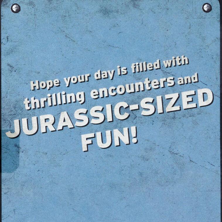 Hallmark Jurassic World You're Jura-Six Musical 6th Birthday Card