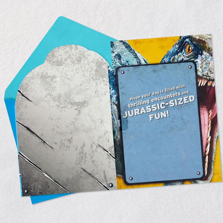 Hallmark Jurassic World You're Jura-Six Musical 6th Birthday Card