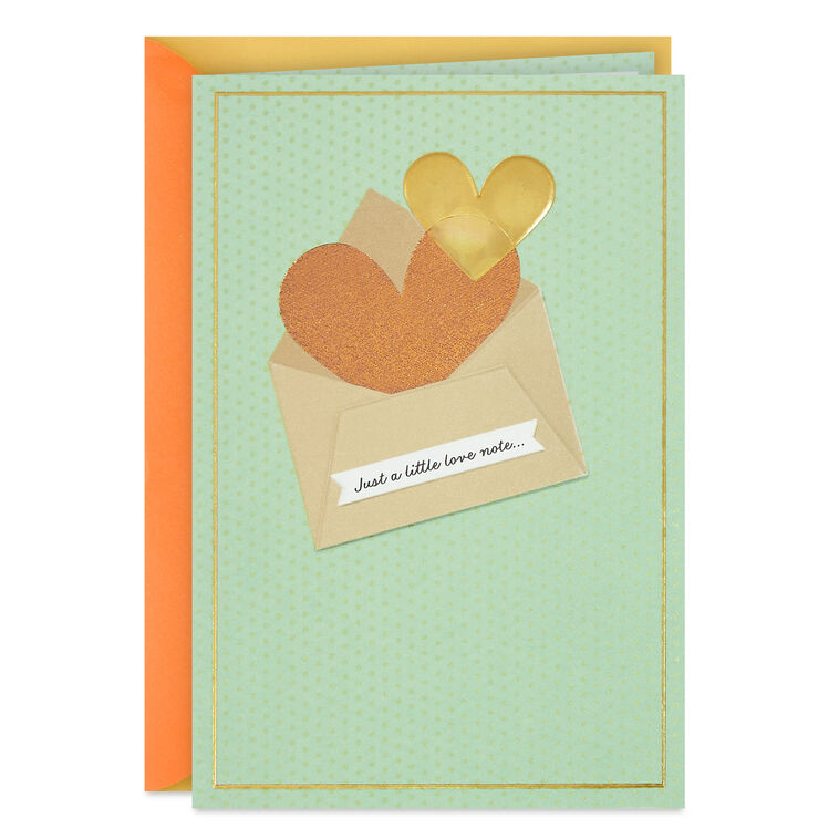 hallmark Just a Little Love Note Romantic Love Card