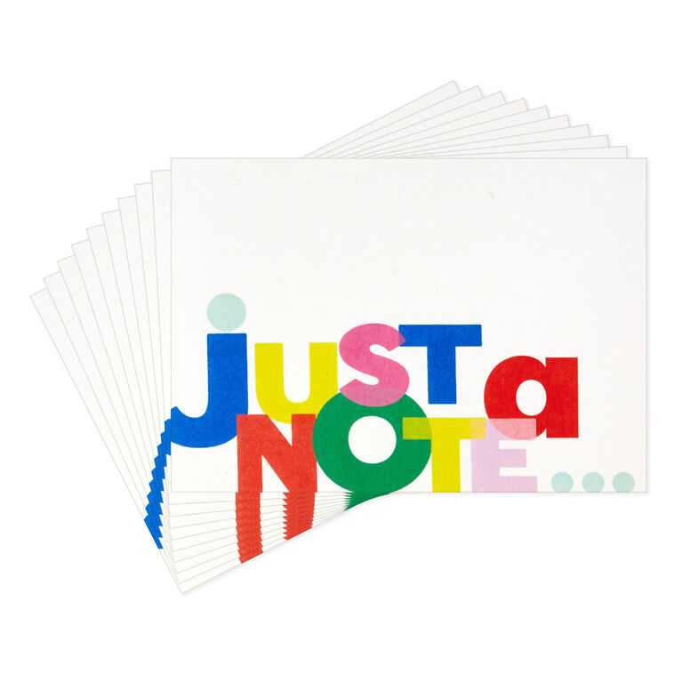 Hallmark Just A Note Colorful Lettering Blank Notes Pack Of 10
