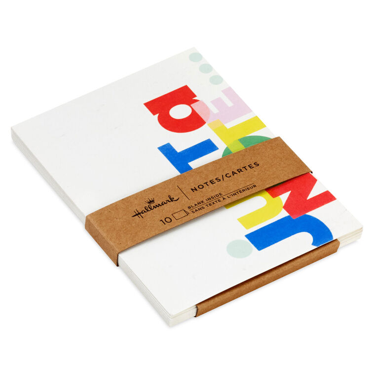 hallmark Just a Note Colorful Lettering Blank Notes Pack of 10
