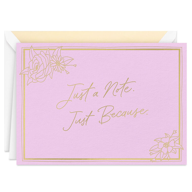 Hallmark Just A Note On Pink Blank Notes Pack Of 10