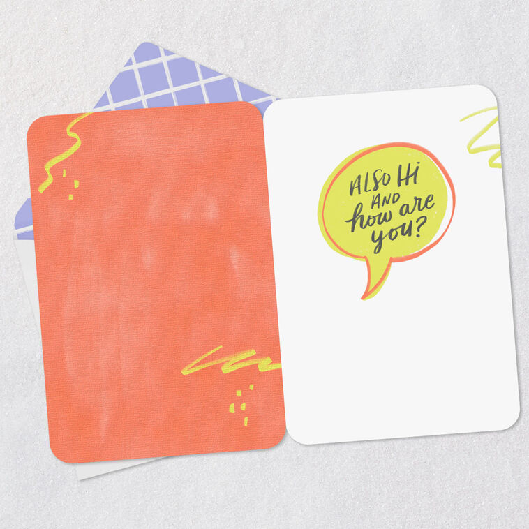 Hallmark Just Wanted To Say Hello Thinking Of You Card