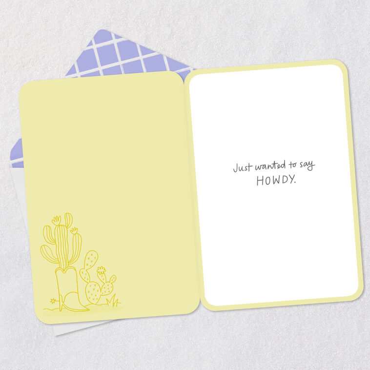 Hallmark Just Wanted To Say Howdy Thinking Of You Card