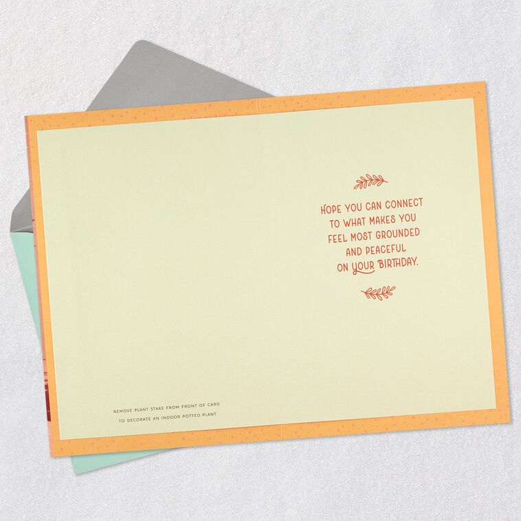 Hallmark Keep Blooming Birthday Card With Plant Stake
