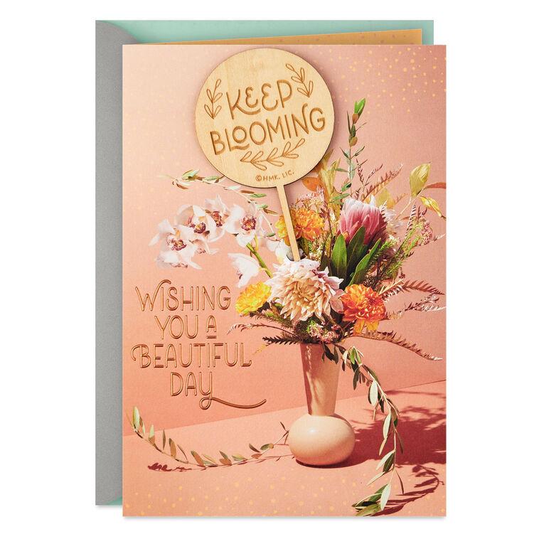 hallmark Keep Blooming Birthday Card With Plant Stake