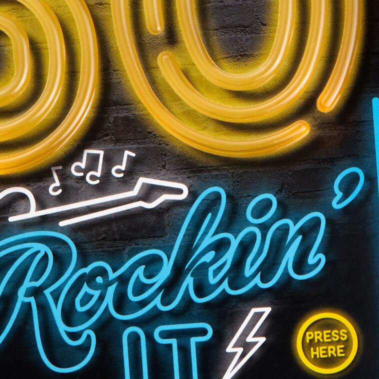 Hallmark Keep On Rockin' It Musical Light-Up 50th Birthday Card