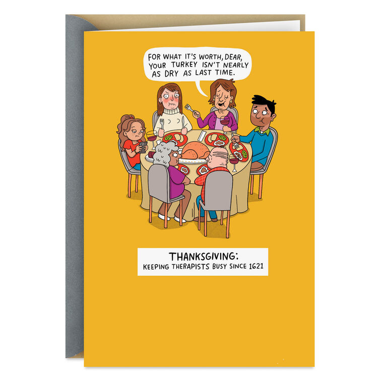 hallmark Keeping Therapists Busy Funny Thanksgiving Card