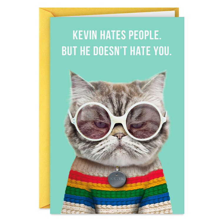 hallmark Kevin Doesn't Hate You Funny Friendship Card