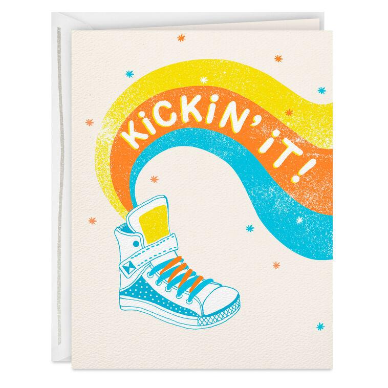 hallmark Kickin' It Old-School Cool Funny Birthday Card