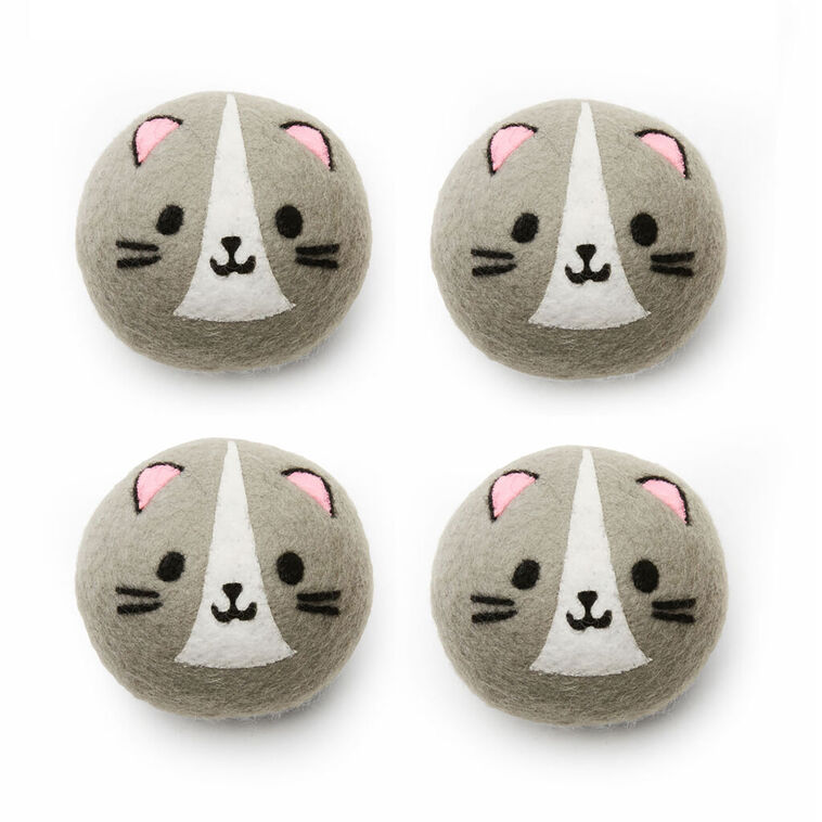 hallmark Kikkerland Cat Dryer Buddies Laundry Balls Set of 4
