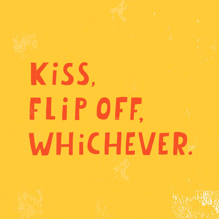 Hallmark Kiss Goodbye Or Flip Off Funny Retirement Card