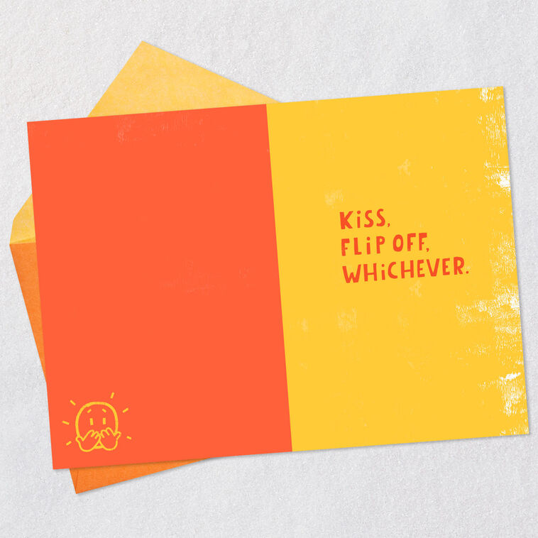 Hallmark Kiss Goodbye Or Flip Off Funny Retirement Card