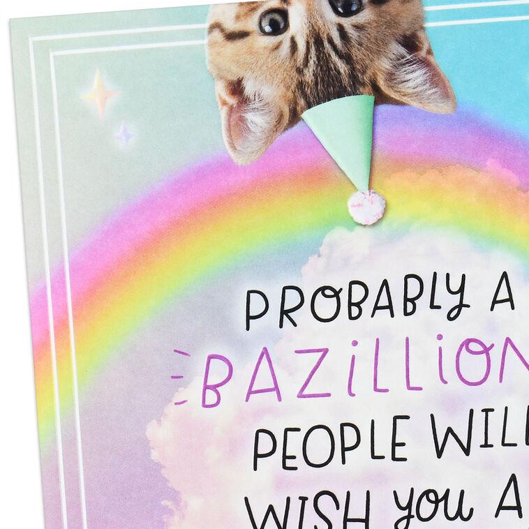 Hallmark Kitten Riding A Unicorn Pop-Up 21st Birthday Card