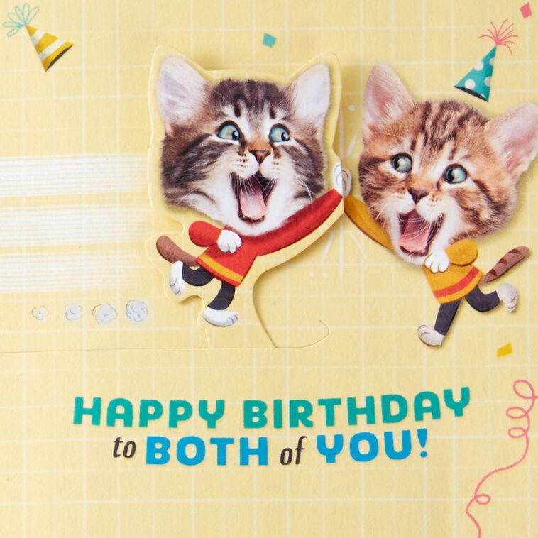 Hallmark Kittens Kids Double Birthday For Twins Card