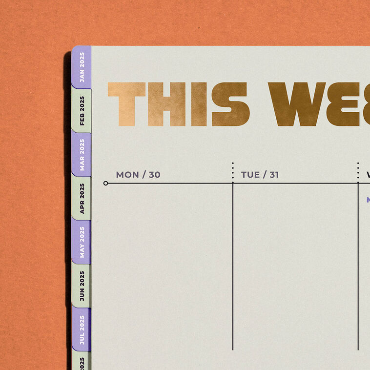 Hallmark Knock Knock 2025 Weekly Desktop Calendar With Tabs