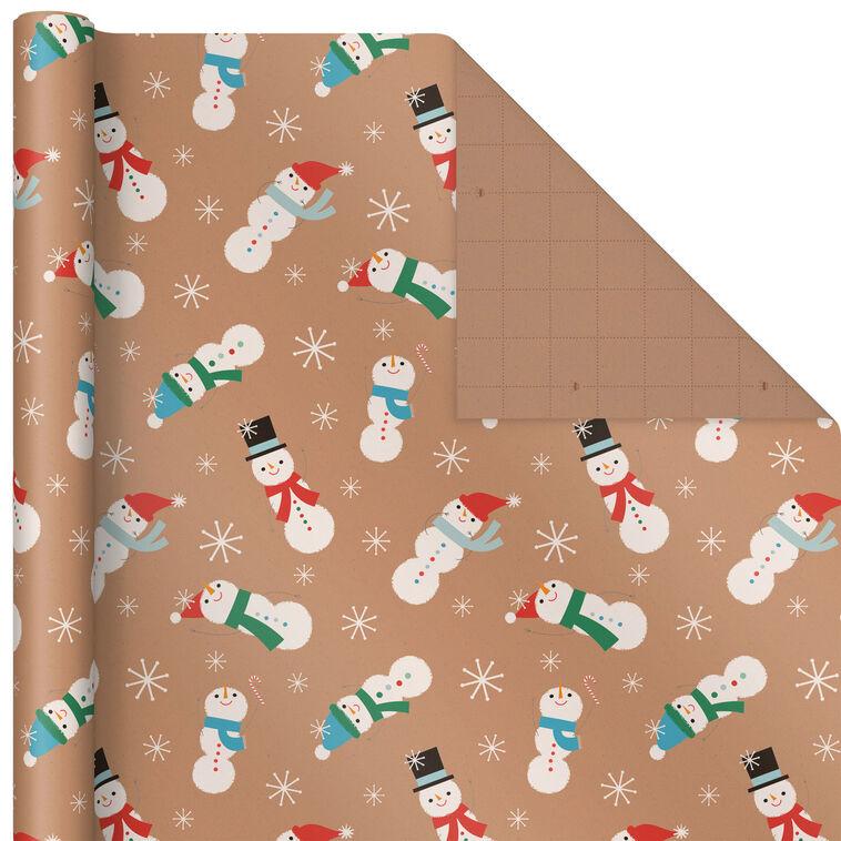 Hallmark Kraft Assorted 4-Pack Christmas Wrapping Paper 88 Sq. Ft