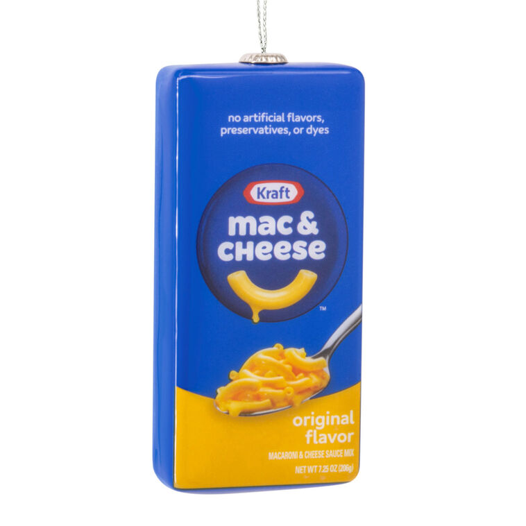 hallmark Kraft Mac & Cheese Box Shatterproof Hallmark Ornament