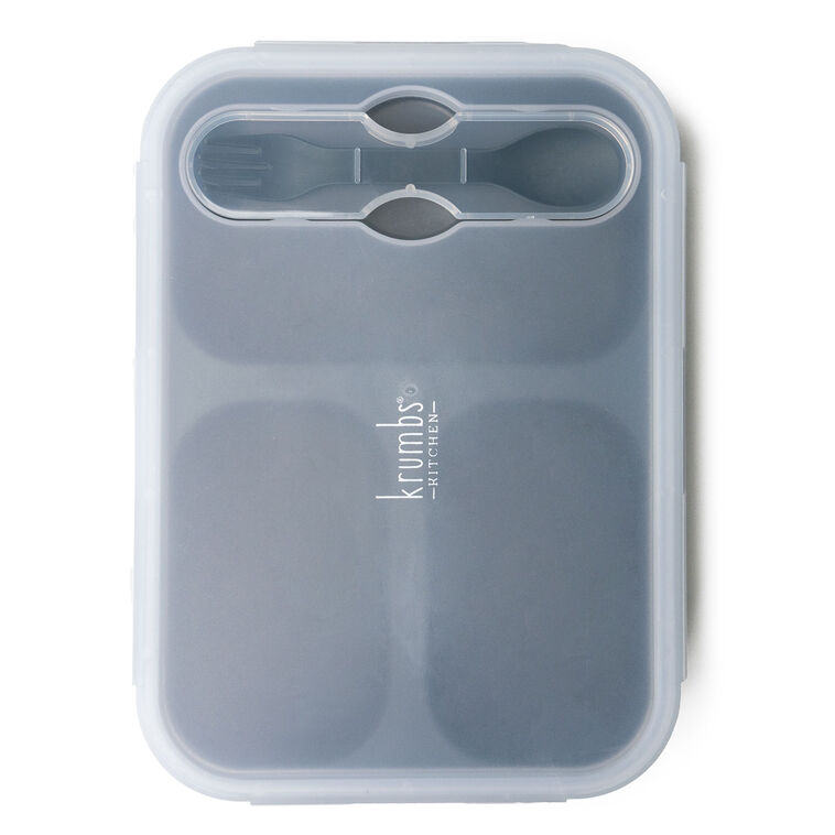 hallmark Krumbs Kitchen Gray Collapsible Silicone Meal Prep Container