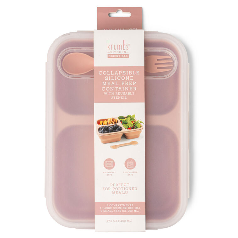 Hallmark Krumbs Kitchen Mauve Collapsible Silicone Meal Prep Container