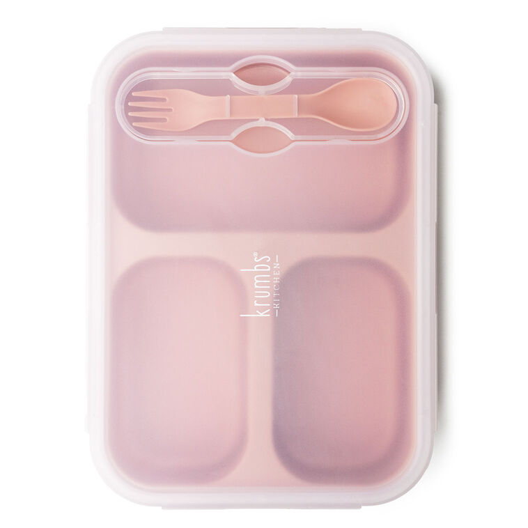 hallmark Krumbs Kitchen Mauve Collapsible Silicone Meal Prep Container