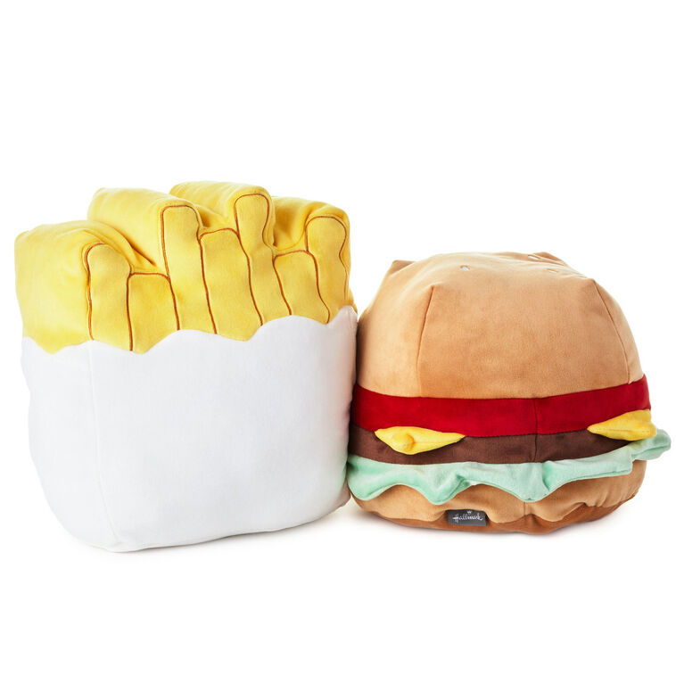 Hallmark Large Better Together Burger And Fries Magnetic Plush 10.25"