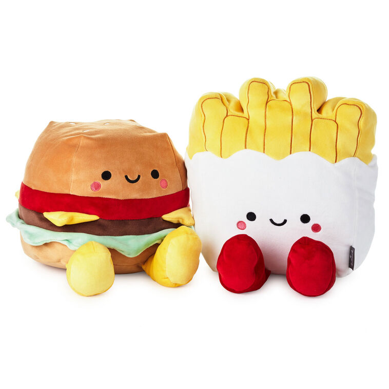 hallmark Large Better Together Burger and Fries Magnetic Plush 10.25"