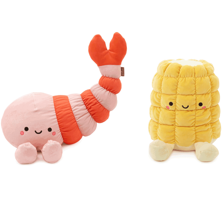 Hallmark Large Better Together Jumbo Shrimp And Corn Magnetic Plush Pair 17"