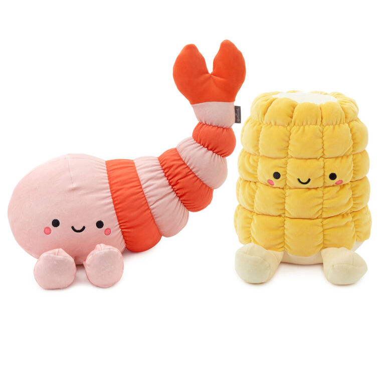 Hallmark Large Better Together Jumbo Shrimp And Corn Magnetic Plush Pair 17"