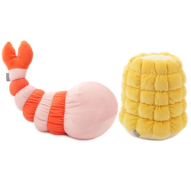 Hallmark Large Better Together Jumbo Shrimp And Corn Magnetic Plush Pair 17"