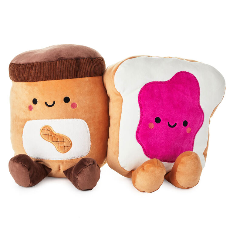 hallmark Large Better Together Peanut Butter and Jelly Magnetic Plush 12"