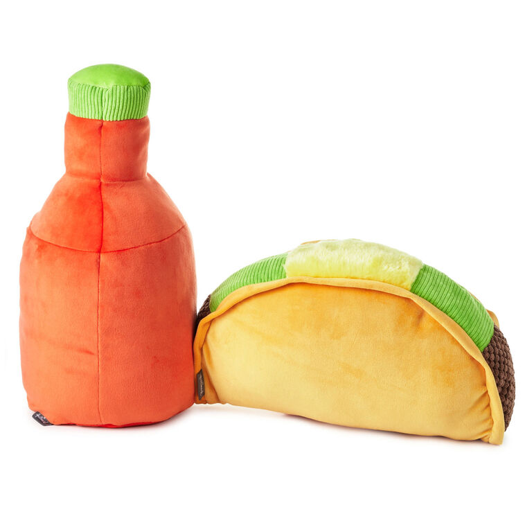 Hallmark Large Better Together Taco And Hot Sauce Magnetic Plush 16"