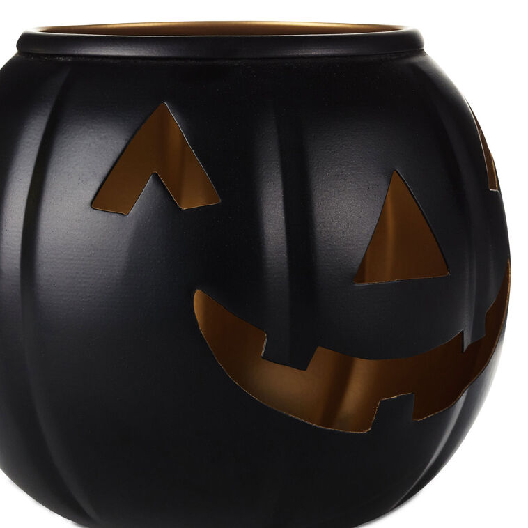 Hallmark Large Black Metal Jack-o'-Lantern Candle Holder