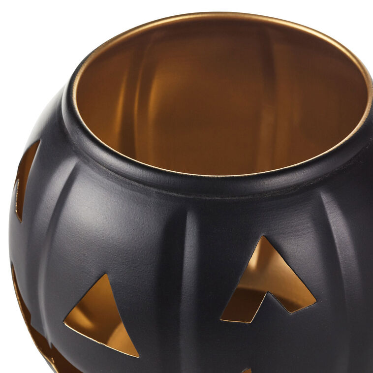Hallmark Large Black Metal Jack-o'-Lantern Candle Holder