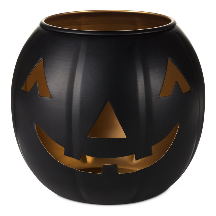 hallmark Large Black Metal Jack-o'-Lantern Candle Holder
