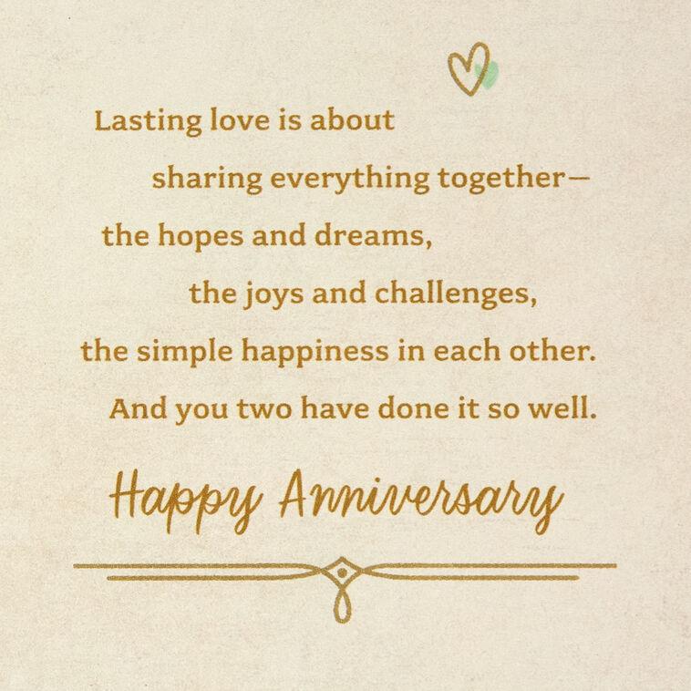 Hallmark Lasting Love 70th Anniversary Card For Couple