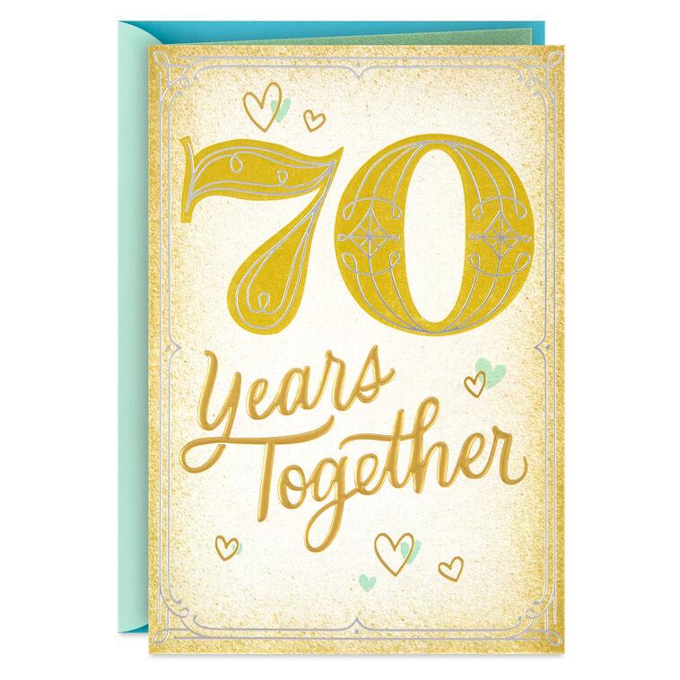hallmark Lasting Love 70th Anniversary Card for Couple